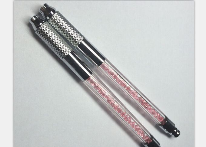 水晶ピンク マニュアルの永久的な眉毛はLock-Pin装置が付いている入れ墨をペンで書く 0